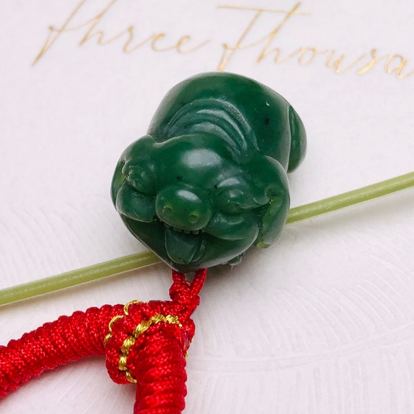 Jade 12 zodiac caved pig pendant handmade men women lucky present jade Amulet peace love happiness necklace