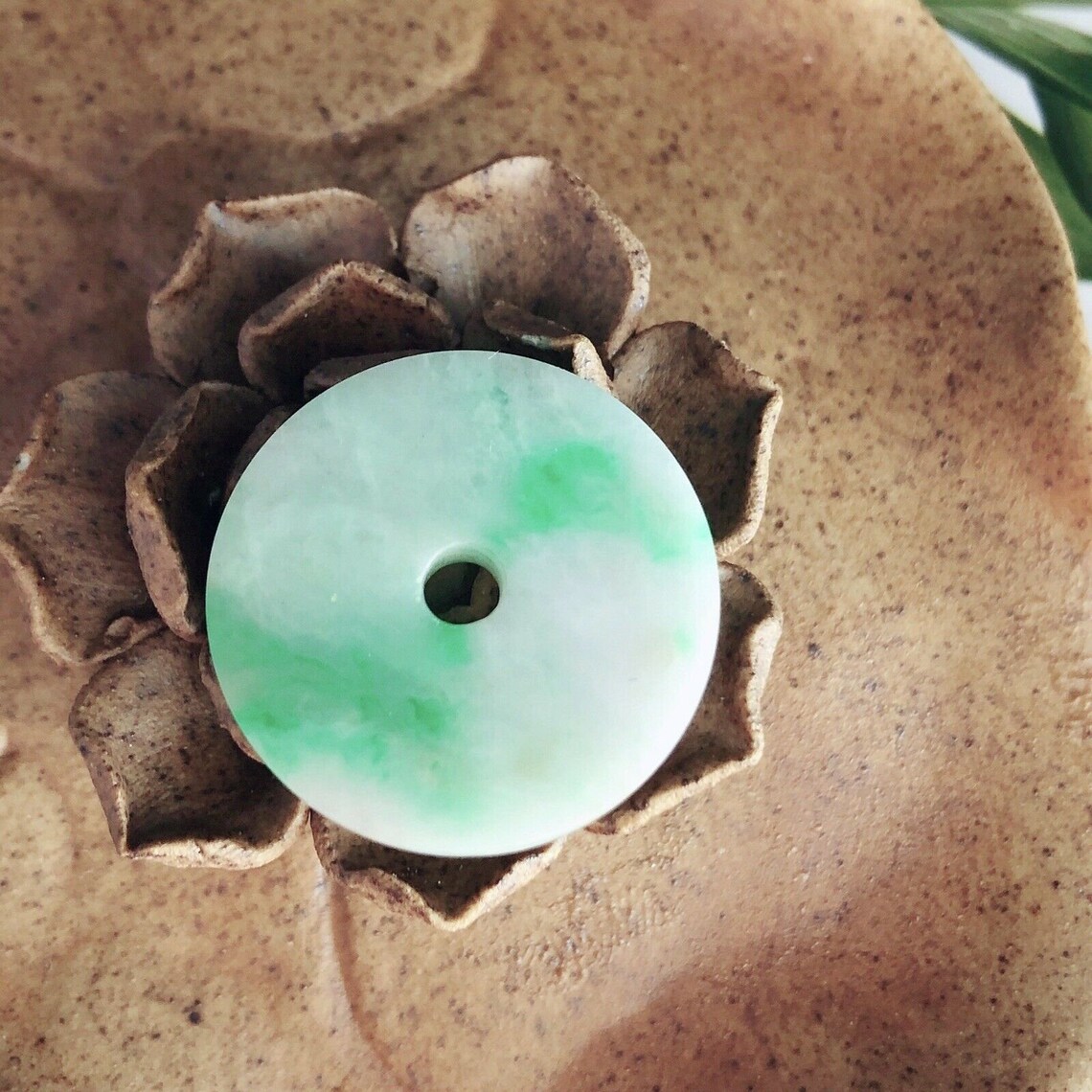 Natural Jade Pendant Harmony pendant doughnut Natural jadeite Etsy