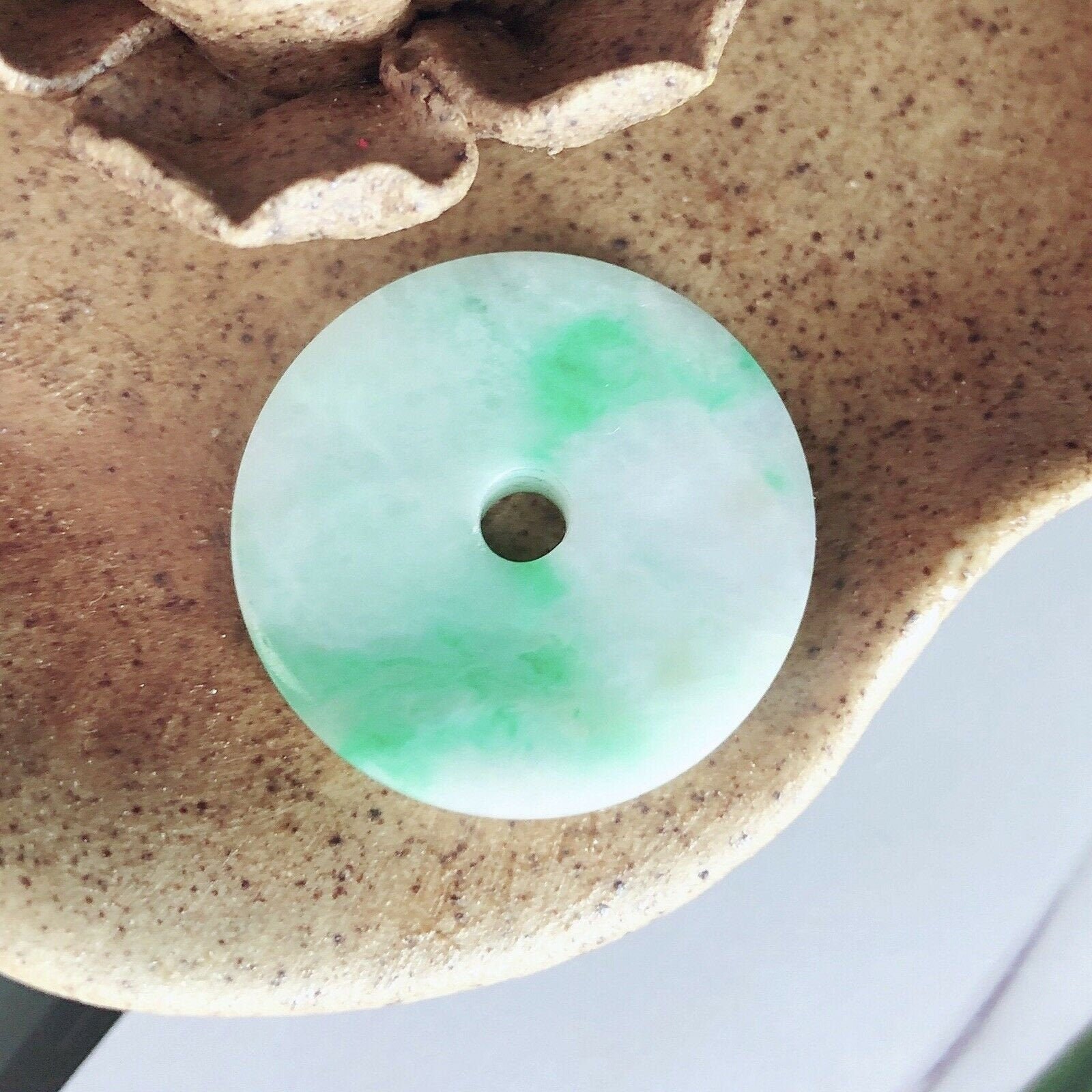 Natural Jade Pendant Harmony pendant doughnut Natural jadeite Etsy