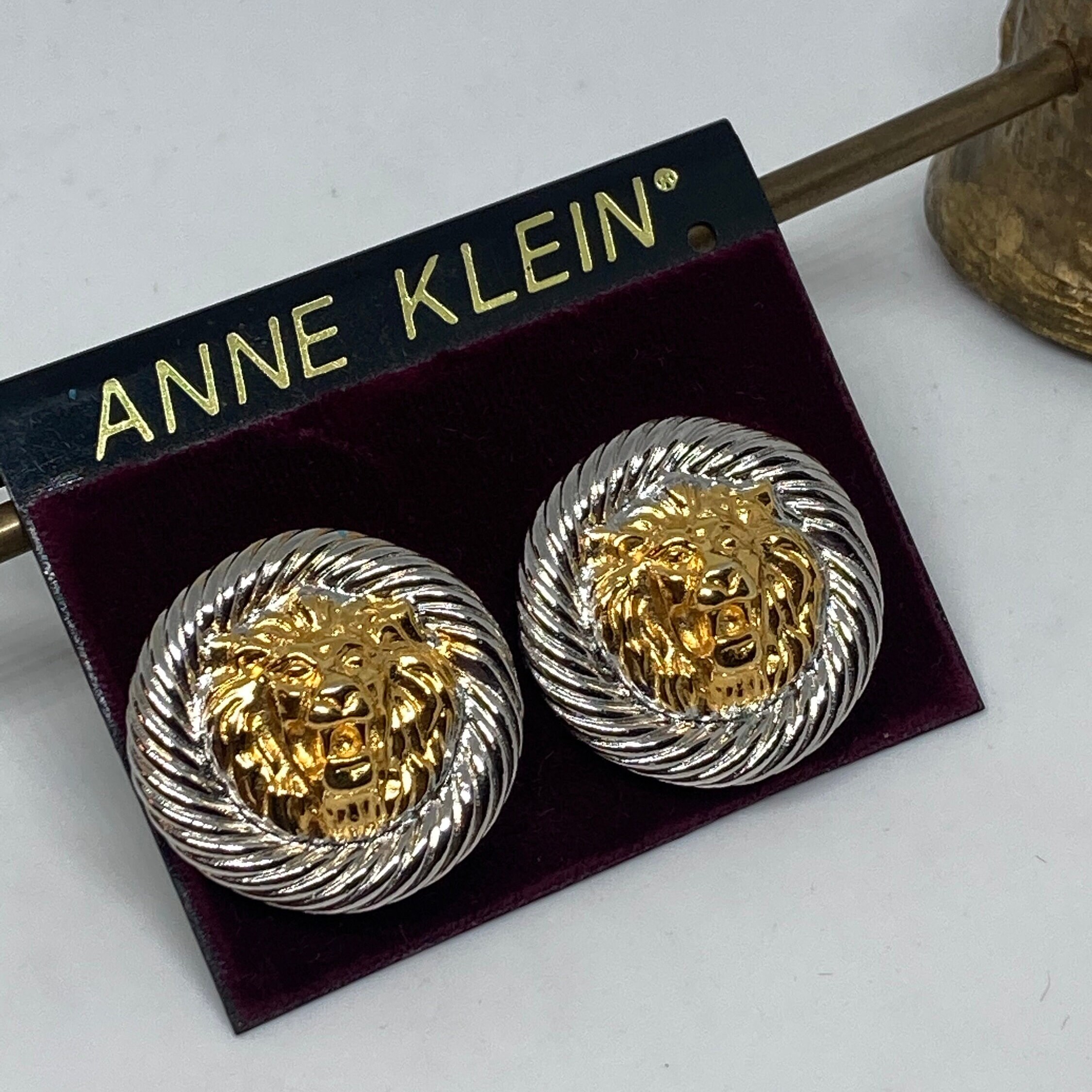 Anne klein lion head earrings sale