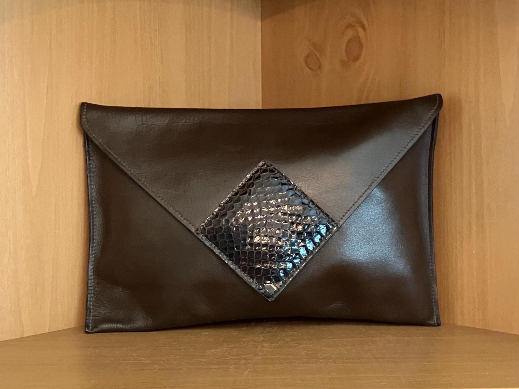 David Mehler for DAME Vintage Brown Leather and Snake Skin 