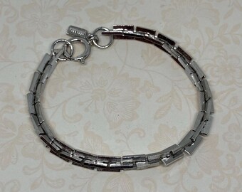 Park Lane Signed Vintage Silver Tone Link Bracelet; Unusual