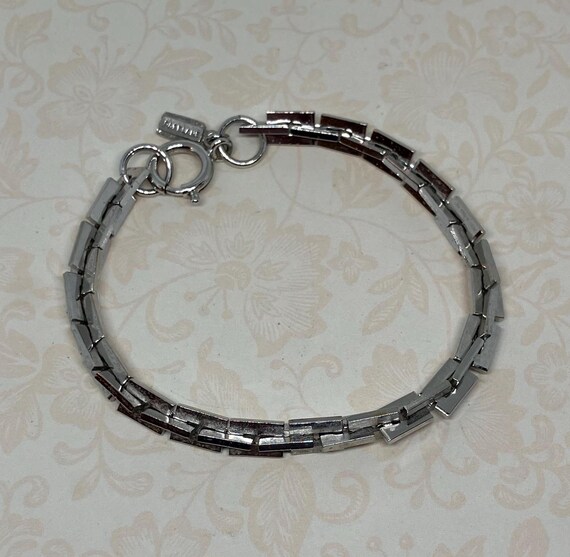 Park Lane Signed Vintage Silver Tone Link Bracelet; Unusual