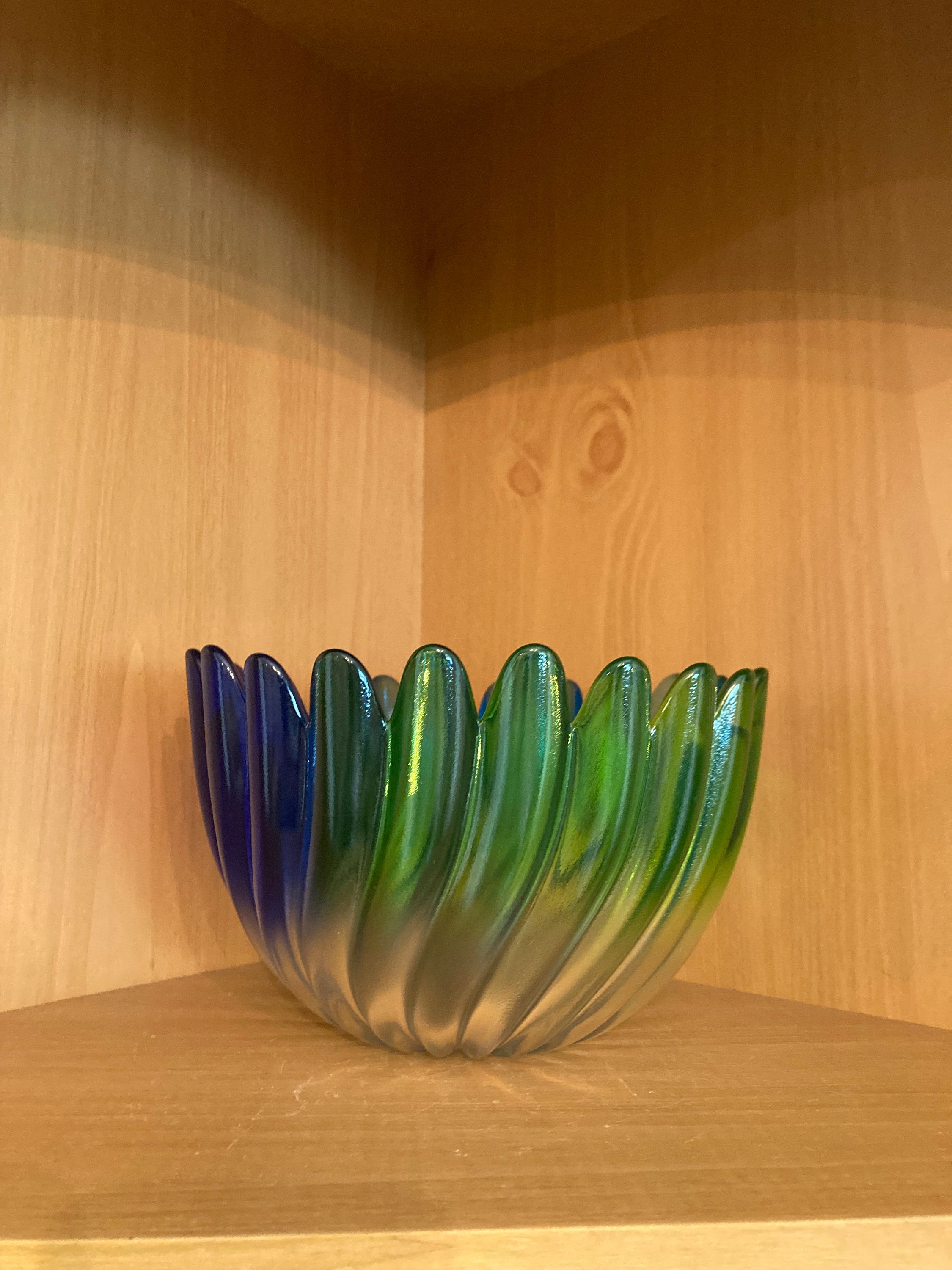 Studio Nova Vintage Green and Blue Solaris Petal Bowl Walther Etsy