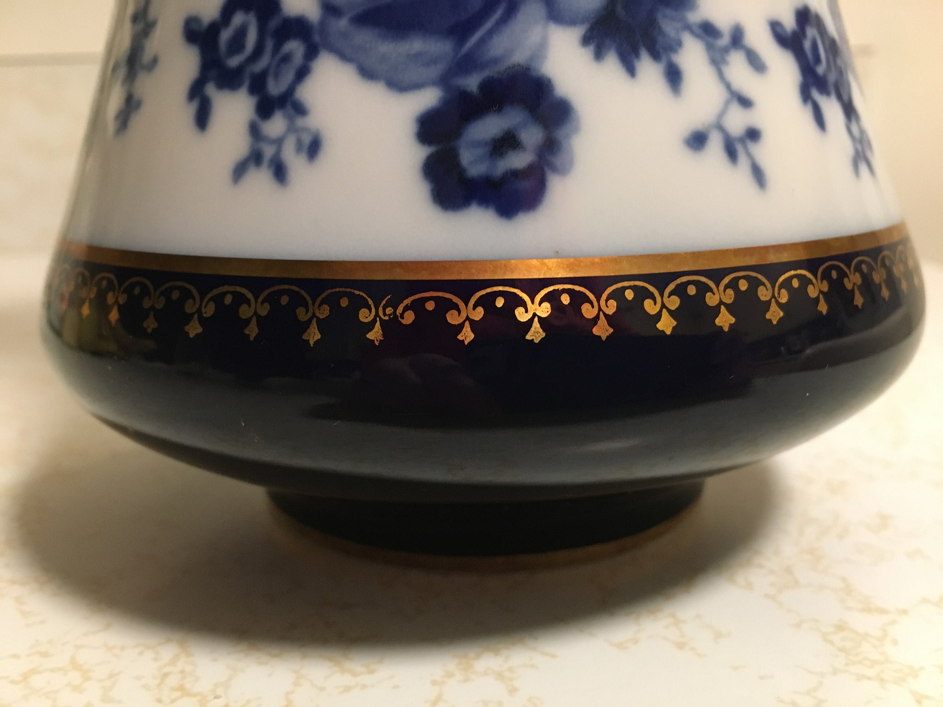 Königliche Porzellan Bavaria KPM Echt Kobalt Vase Kobaltblau Etsy