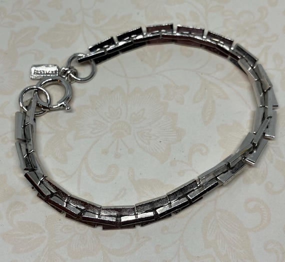 Park Lane Signed Vintage Silver Tone Link Bracelet; Unusual