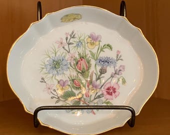 Aynsley Vintage Wild Tudor Trinket Dish or Dresser Dish; Aynsley Fine Bone China, England, 1990s