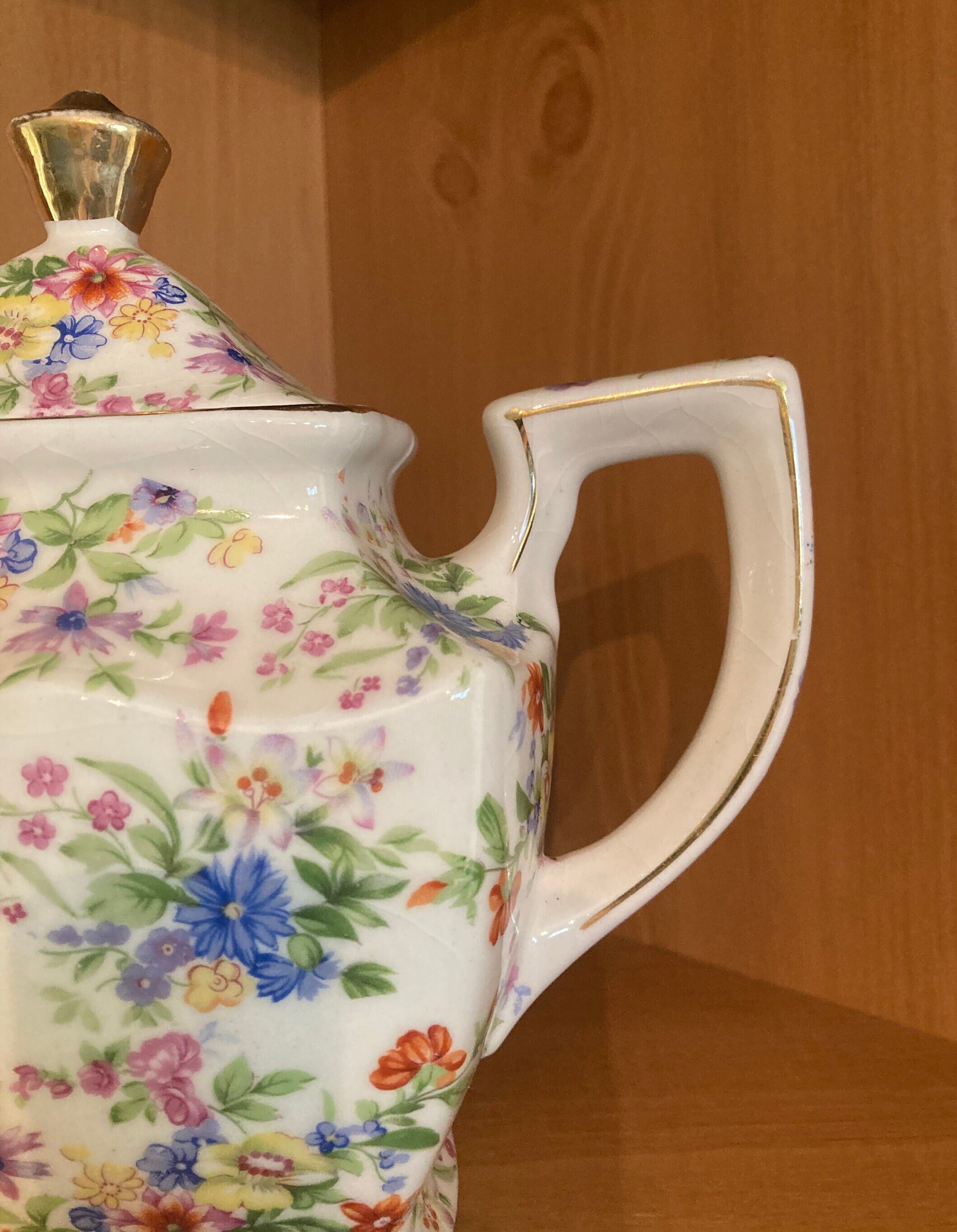 Royal Trico Vintage Porcelain Teapot Japanese Floral Chintz Etsy