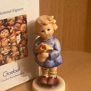 Hummel Goebel Vintage German Figurine, Girl With Nosegay, #239 A; Hummel Figurine in Original Box With COA, 1990s TMK 7