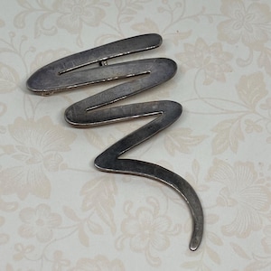 TAXCO Vintage Mexican Sterling Silver Abstract Zig Zag Brooch; Taxco 925 Modernist Brooch, Mexico