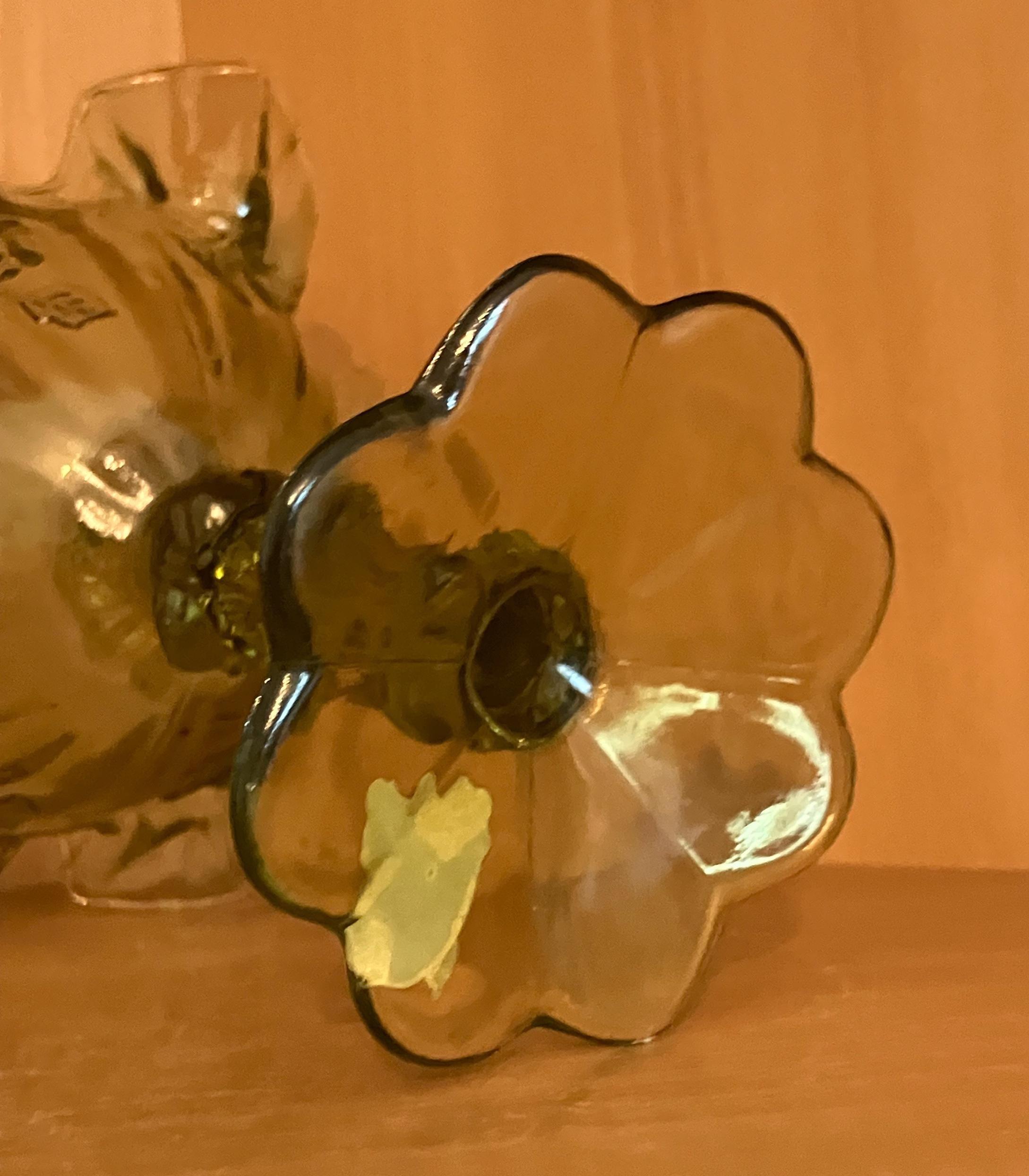 FENTON ヴィンテージ グリーン フリル キャベツ ローズ コンポート 