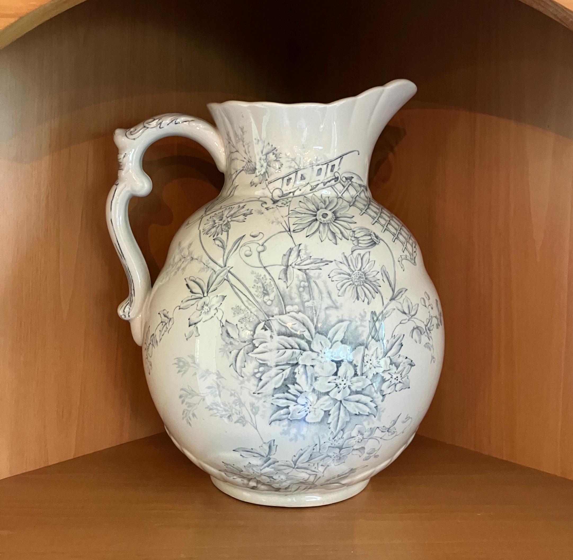 Pitcairns Limited Antique Blue NORMA Porcelain Royale Large Water