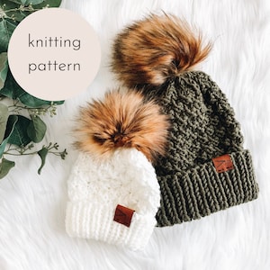 The Madeline Beanie knitting patterns \ baby-adult size