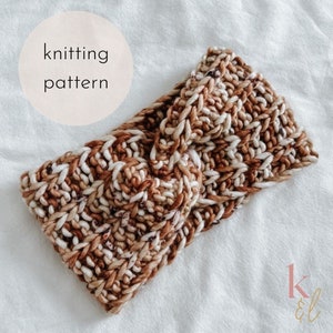 Coffee Bean Headband Knitting Pattern / PDF Download