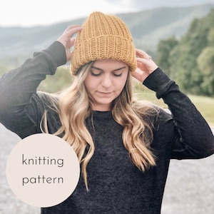 The Lazy Day Beanie Knitting PATTERN / PDF Download