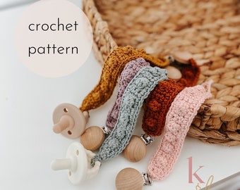 Bobble Paci Clip Crochet PATTERN / PDF Download