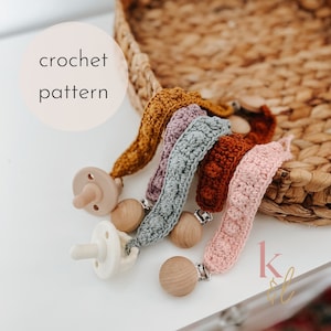 Bobble Paci Clip Crochet PATTERN / PDF Download image 1