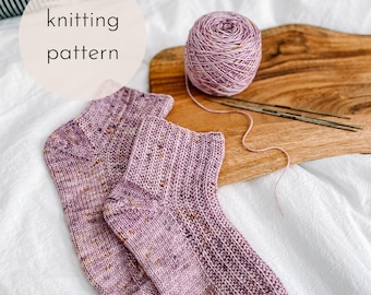 Coffee Bean Socks Knitting Pattern / PDF Download
