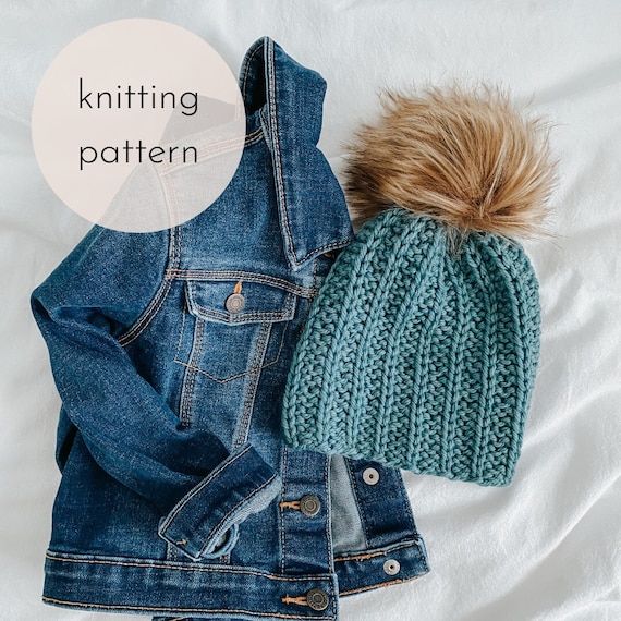 Medium Roast Coffee Bean Beanie Knitting Pattern