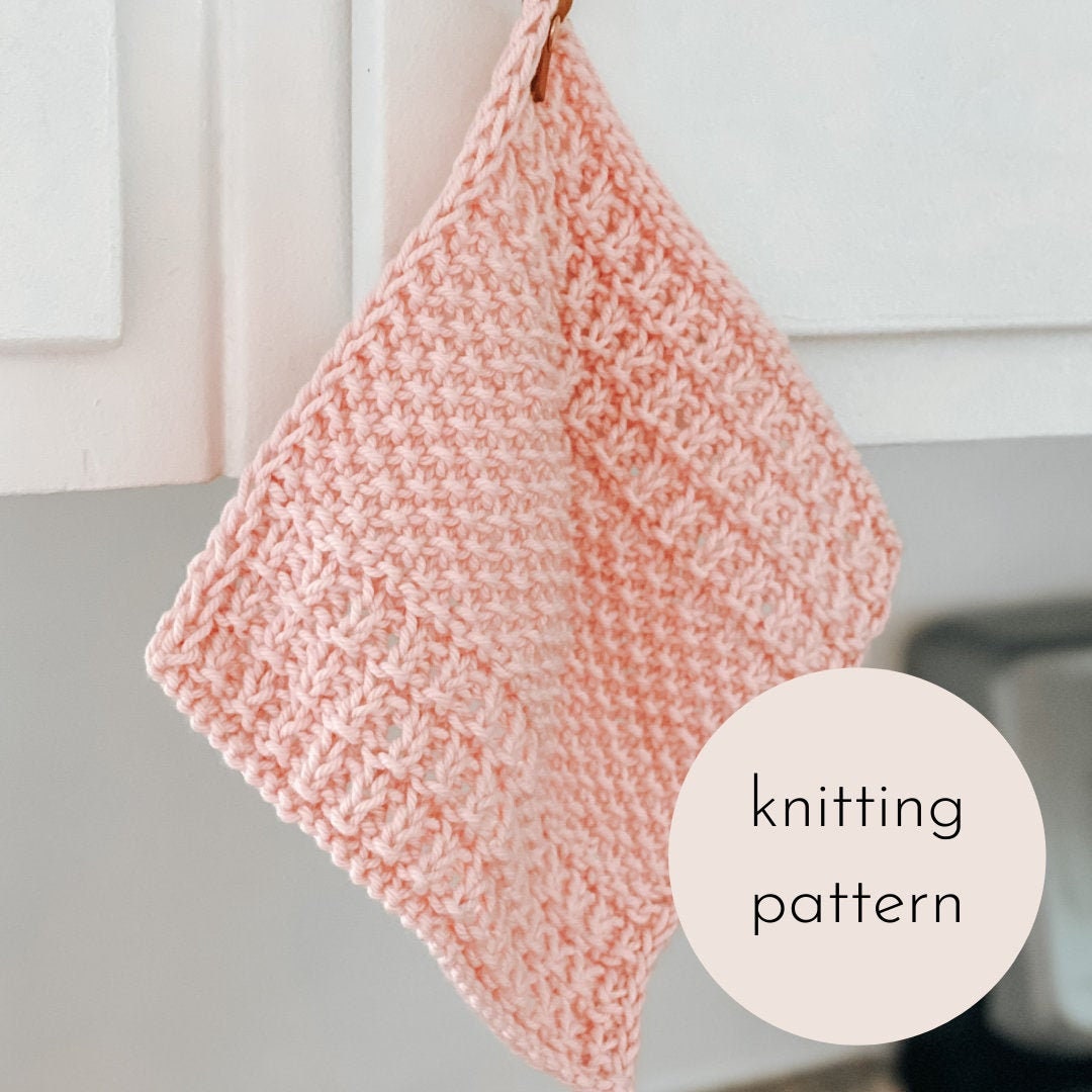 Knitted Dishcloths - Pink Polka Dot Creations