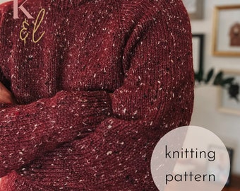 Cozy Crewneck Sweater Knitting Pattern