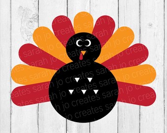 Cute Turkey SVG - Fall SVG - Autumn SVG - Happy Fall Svg - Turkey Svg - Thanksgiving Svg - Southern Fall Svg - Food Svg - Cricut
