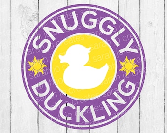 Snuggly Duckling SVG - Rapunzel Inspired SVG - Starbucks Inspired Svg - Cute Duck Svg - Rubber Ducky Svg