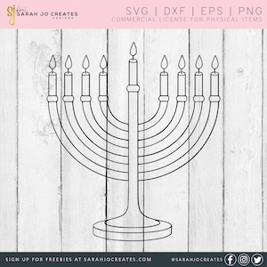 Menorah SVG - Hanukkah Svg - Chanukkah Svg - Jewish Svg - Happy Hanukkah Svg - Menorah Candles Svg