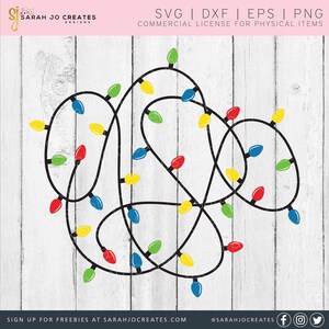 Christmas Lights Tangle SVG: Funny Holiday Clipart (Digital Download)