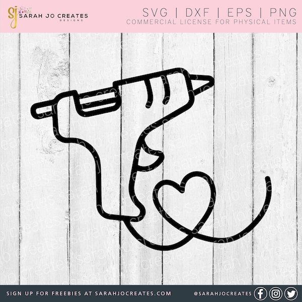 Pistolet à colle SVG - Craft SVG - Pistolet à colle chaude SVG - Crafting Svg - Craft Lady Svg - Peinture Svg - Dfx - Eps - Cricut - Silhouette