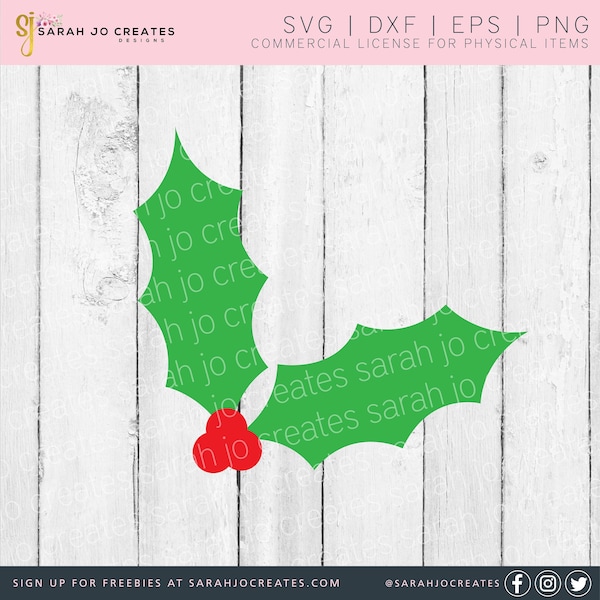 Holly Leaves SVG - Winter SVG - Christmas SVG - Mistletoe Svg - Funny Christmas Svg - Christmas Leaves Svg