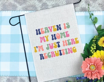 Cute Christian Retro SVG, Heaven Is My Home I'm Just Here Recruiting SVG, Faith Svg, Christian SVG, God Believer Svg, Godly Woman Svg