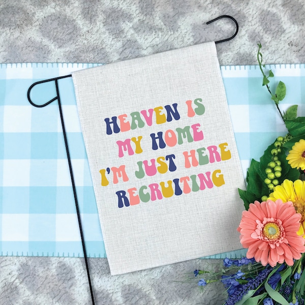 Cute Christian Retro SVG, Heaven Is My Home I'm Just Here Recruiting SVG, Faith Svg, Christian SVG, God Believer Svg, Godly Woman Svg