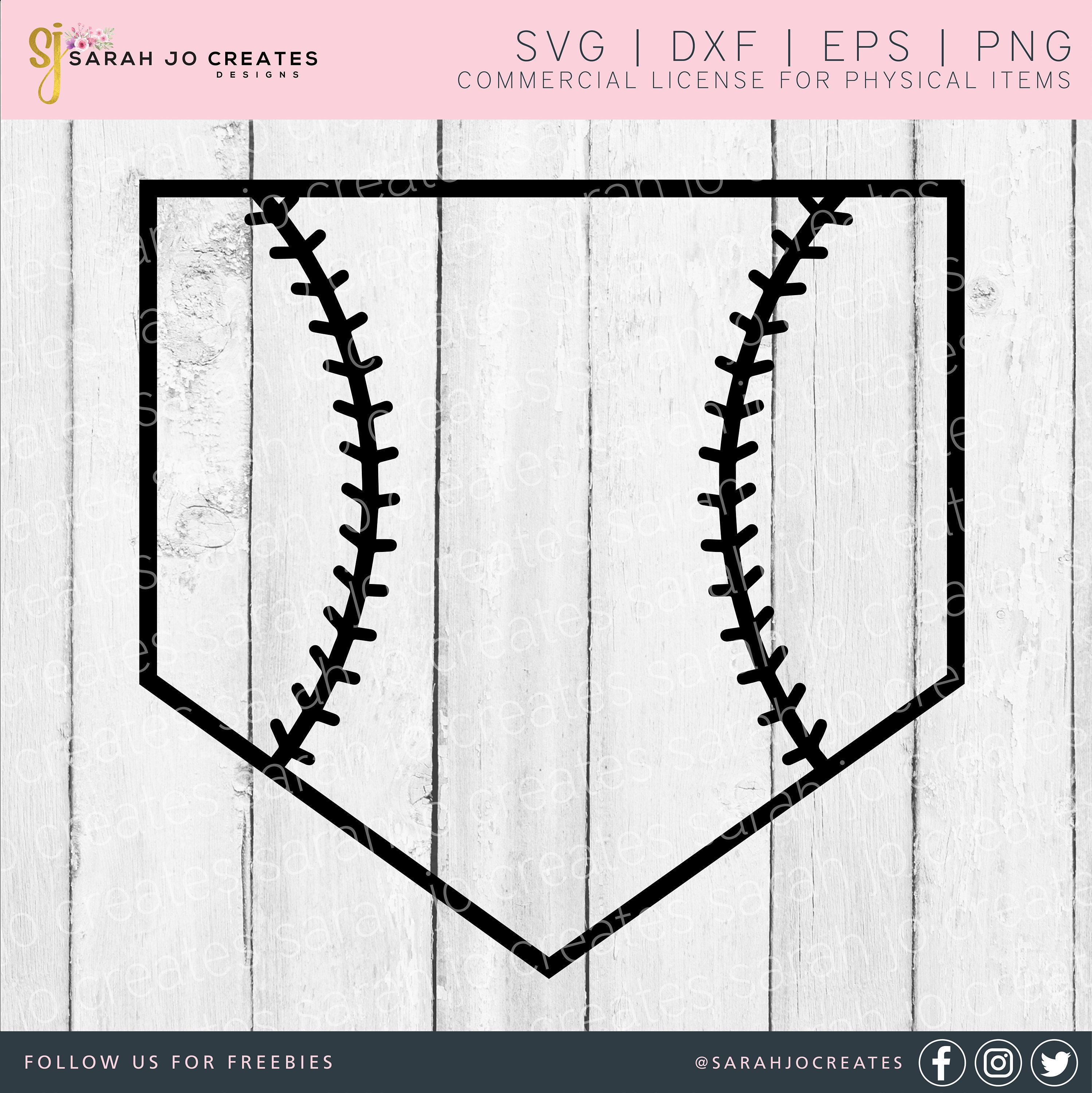 Download Baseball Home Plate Stitching Svg Home Plate Svg Sports Etsy