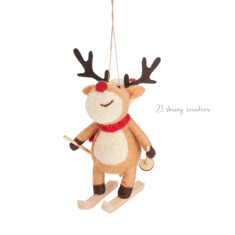 felt skiing reindeer