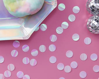Rainbow Iridescent Table Confetti - Iridescent Party - Unicorn Party | Unicorn Decoration | Bunting | Rainbow Backdrop | Bachelorette | Hen