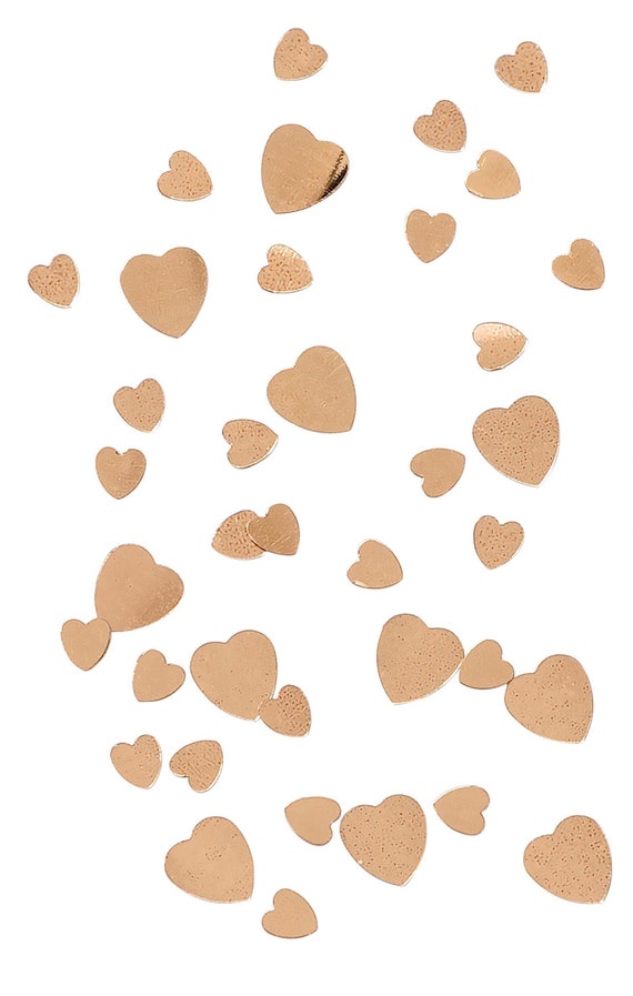 Rose Gold Heart Table Confetti Scatter Hen Party Etsy