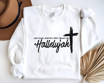 Hart umkämpft, herzlich, in der Hölle gewesen Halleluja - PNG DATEI, Download, Sublimation, DTF, Shirt, Hoodie, Tote, Trendy, Zitat, christlich