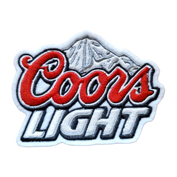 Coors Light Beer Embroidered Felt Iron-On Patch