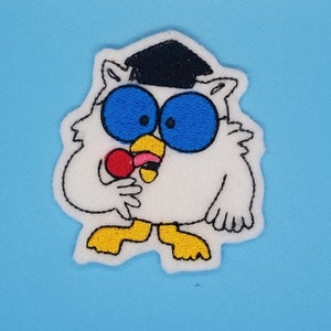 Tootsie Pop Mr. Owl Embroidered Iron-On Felt Patch