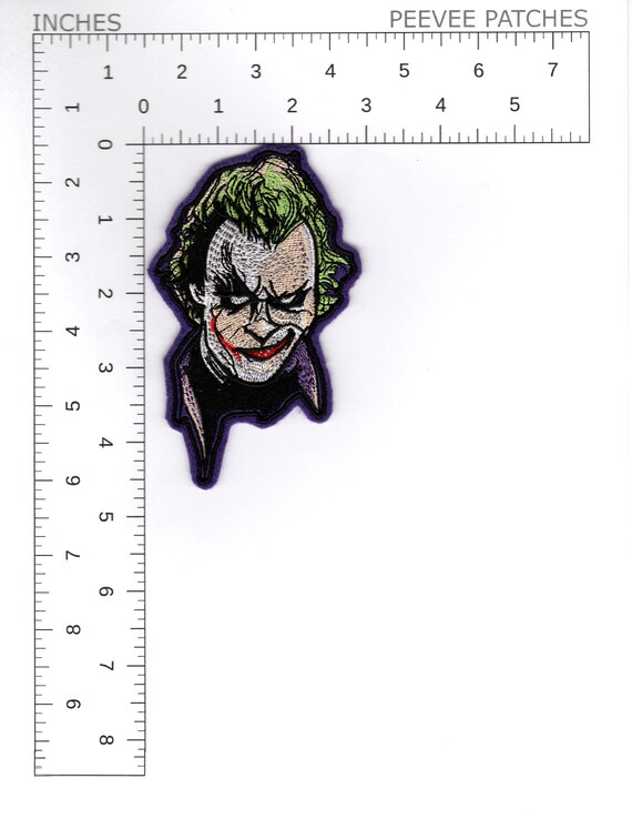 Tokyoba Com Comics Collectibles Batman Begins Joker Card The Dark Knight Embroidered Patch Black Heath Ledger