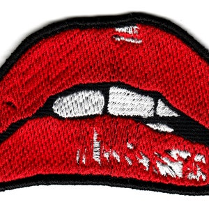 Rocky Horror Picture Show Lips Embroidered Iron On Patch Big