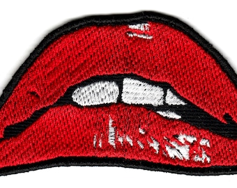 Rocky Horror Picture Show Lips Embroidered Iron On Patch Big