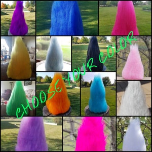 May include: A collage of colorful, cone-shaped objects, each in a different hue, including purple, blue, pink, yellow, gray, black, orange, and turquoise. The text "CHOOSE YOUR COLOR" is written across the image in green.