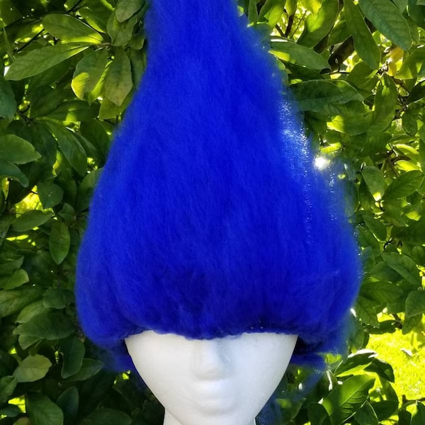 BRANCH Trolls Crochet Hat  - Troll Hair - Trolls Wig - Photo Prop - Royal Blue - Dance Costume - Trolls - child - adult - Halloween