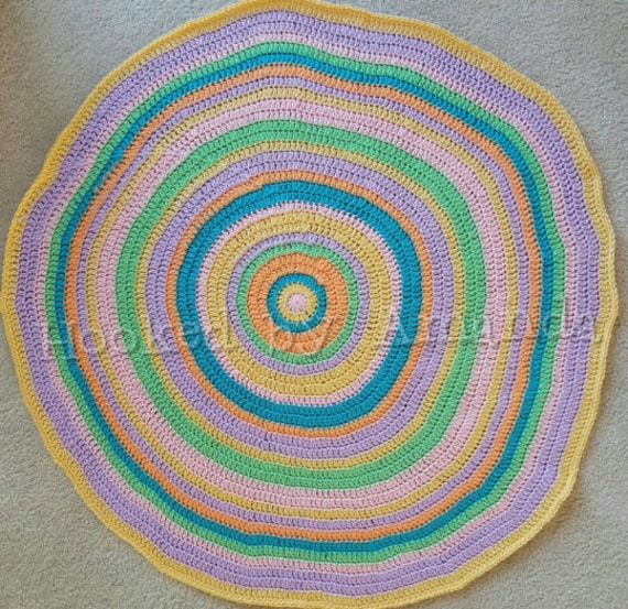 Pastel Colored Round Baby Blanket Baby Shower Gift New Baby
