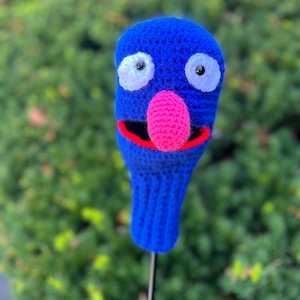 Grover Golf Club Cover, Sesame Street Golf Head protector, headcover, gift, unique present for a golfer