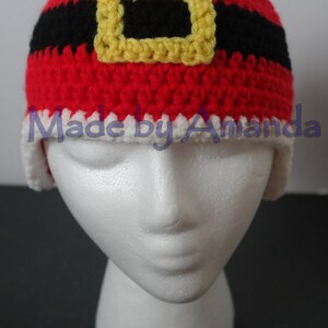 Child Santa Earflap hat / beanie (6-12mos)