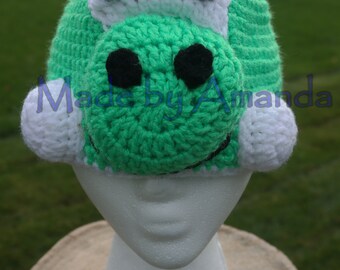 YOSHI Crochet Hat - Nintendo - Dragon beanie - Christmas Present - super Mario