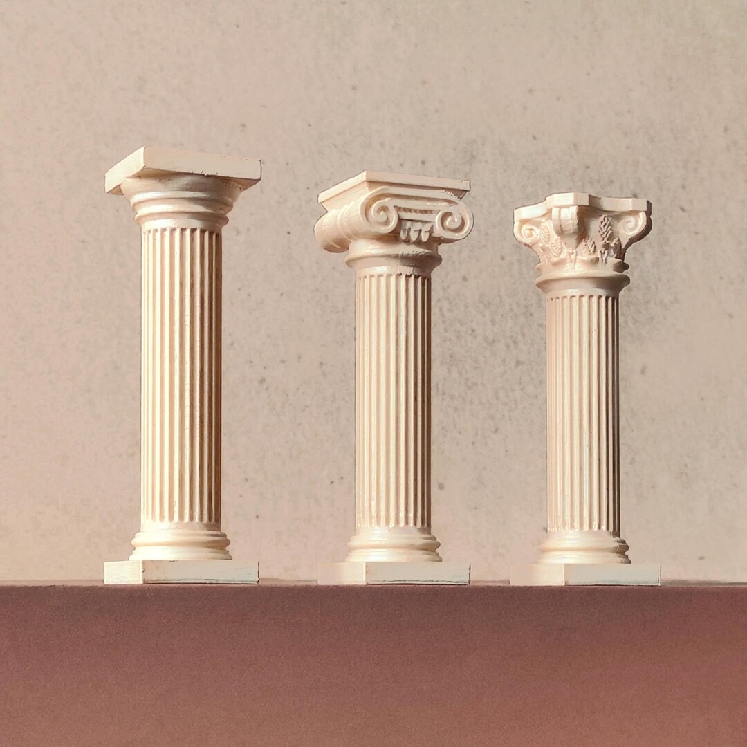Ancient Greek Roman Column, Choice of Doric, Ionic, Corinthian Style ...